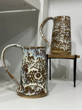 Load image into Gallery viewer, Vintage Crystal Embossed Stoneware Mug
