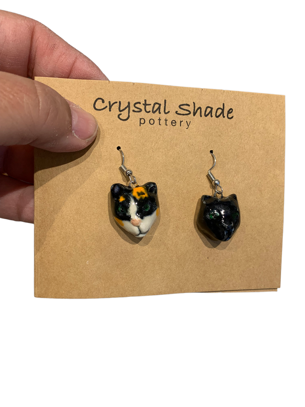 Custom kitty earrings